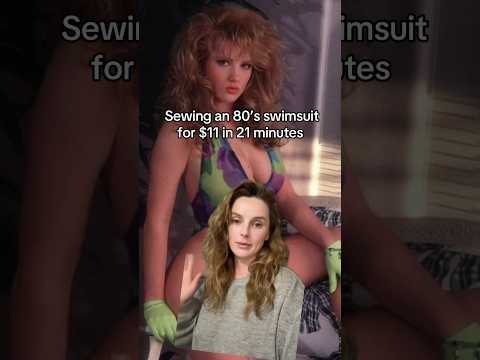 Sewing an 80’s inspired swimsuit for $11 in 20 minutes