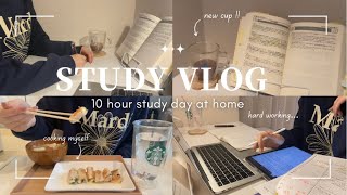 【study vlog】早起きして10時間勉強した引きこもり大学生の1日📚✏️法学部生ブイログ(法学部,資格試験,勉強風景,自炊)