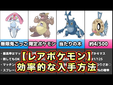 【ダイパリメイク】入手困難なレアポケモンの最高効率な入手方法まとめ７選〜特殊な出現方法の難易度の高いポケモン捕獲 BDSP〜　伝説・限定・日替わりetc..ブリリアントダイヤモンド・シャイニングパール