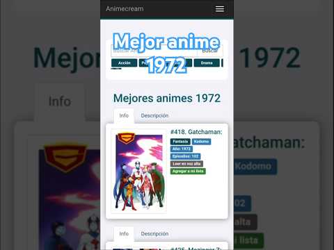 Mejor anime año 1972 Gatchaman en 1 minuto #short