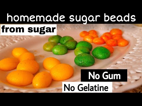 home made sugar beads / how to make sugar balls from sugar @InduThoughts