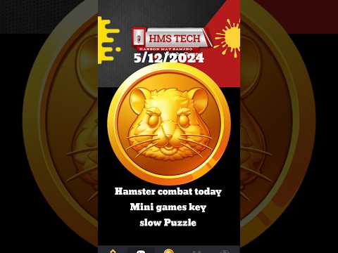 Hamster combat mini Game key slow | hamster Puzzle slow Today | #hamsters #minigames #puzzle