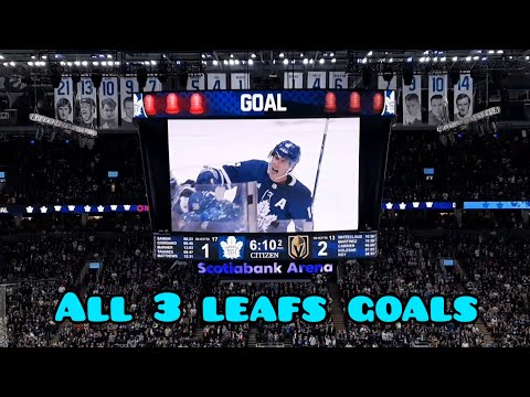 ALL 3 LEAFS GOALS LIVE vs Vegas Golden Knights November 8th 2022