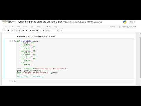 Day 3 : Python Program to Calculate Grade of a Student