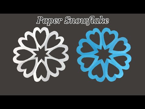 How to Make Paper Snowflake  | Paper Cutting Design| Easy Paper Snowflake |Christmas Decorations.