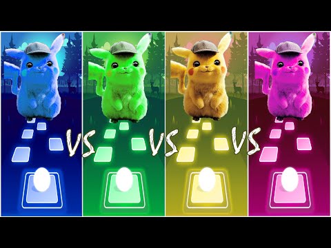 Pikachu With New Colors! - Pikachu Songs - Tiles Hop EDM Rush!