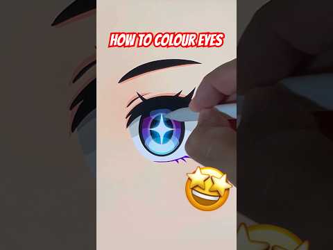 How to COLOUR Anime Eyes easy step by step with Procreate #howtodraw #digitalart #animeart