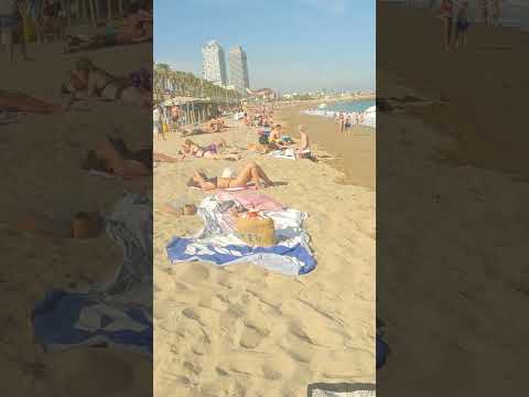 Barcelona beach Spain, beach walk #travel #beach #summer