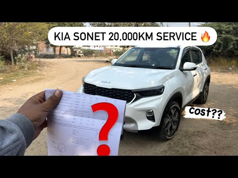 Kia sonet diesel 20,000km service 🔥|| service cost and service experience ❓