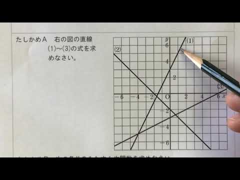 2021 2学年 3章 1節 グラフから1次関数の式を求める