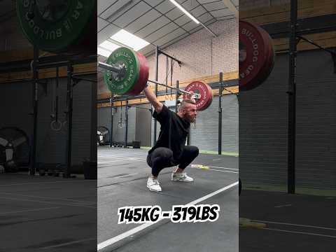 145kg - 319lbs SNATCH - 2 weeks out from the British Championships #motivation