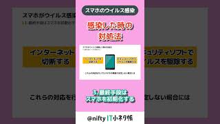 【スマホがウイルス感染？】感染した時の対処法③ #shorts #nifty #スマホウイルス