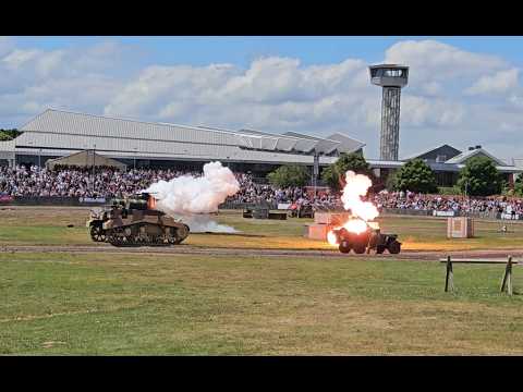 World War Two Battle Re-enactment - German force vs Allied patrol - TANKFEST 2024