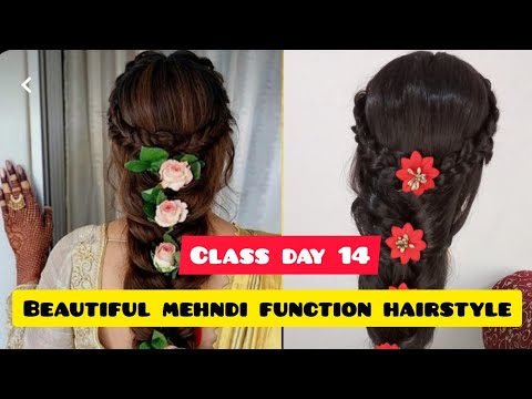 Mehndi hairstyle for bride sister | mehndi hairstyles for long hair | mehndi hairstyle 2022 |