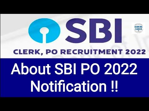 About SBI PO 2022
Notification !!