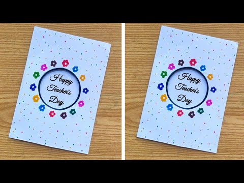 DIY : White Paper Teacher's Day Card // Last Minute Teachers Day Card // Happy Teacher's Day Card