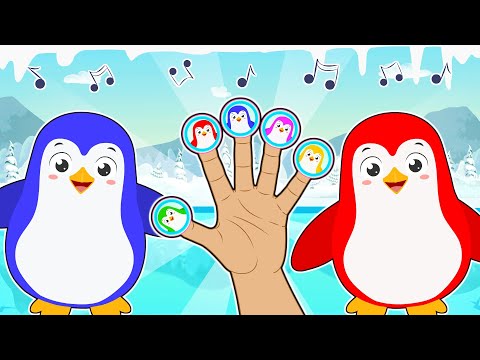 FAMILIA DEDO 🎵 Con los pingüinos de colores 🐧 CANCIONES PARA NIÑOS