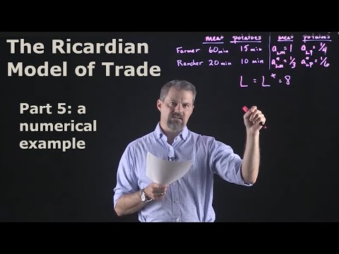 International Economics: The Ricardian Model of Trade: Part 5 - A Numerical Example