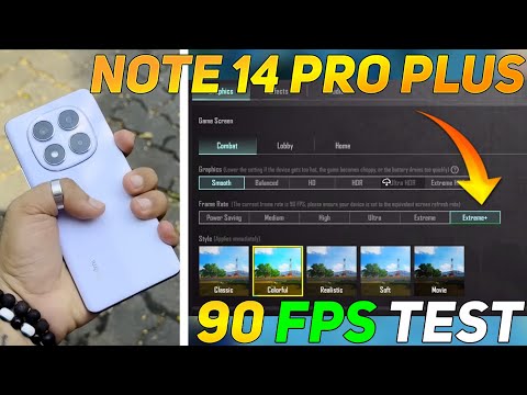 REDMI NOTE 14 PRO PLUS BGMI 90 FPS TEST WITH FPS METER | SD 7S GEN 3 PROCESSOR 🥵🤤