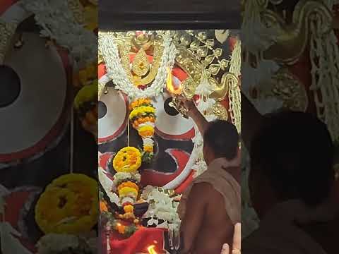 Aarti darshan of Shree Jagannath on golden adornment 🙏🏻🥺|| Jagannath dham puri || #shorts #short