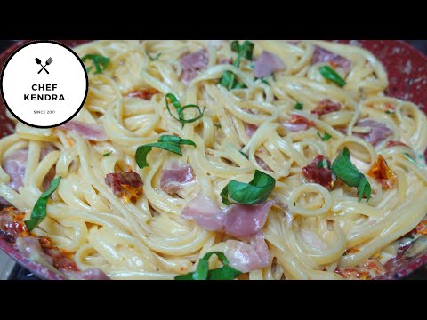 Prosciutto and Sun Dried Tomato Alfredo!