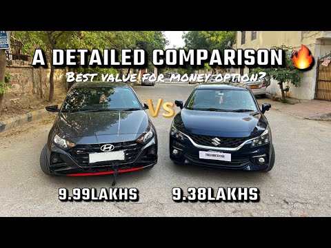 Detailed comparison i20 nline n6 vs baleno alpha || 9.99L vs 9.38L 🔥