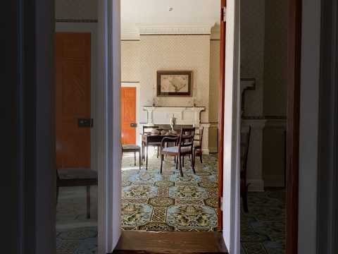 The beautiful and masculine drawing room at @dumbartonhouse2119 #architecturelovers