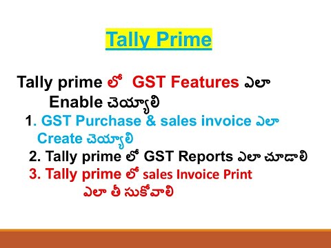 How To Enable GST Features In Tally prime |How to Create GST Purchase & sales Invoice In Tally prime