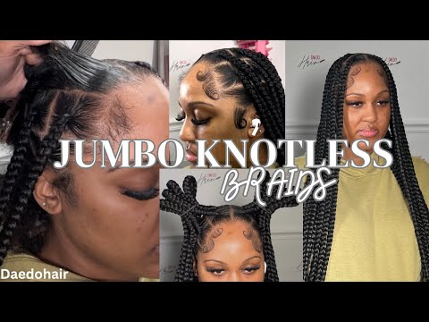 JUMBO KNOTLESS BRAIDS TUTORIAL //DAEDOHAIR