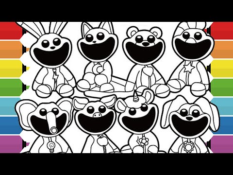 Smiling Critters Plushies Coloring Pages | Coloring Poppy Playtime Chapter 3 | NCS Music