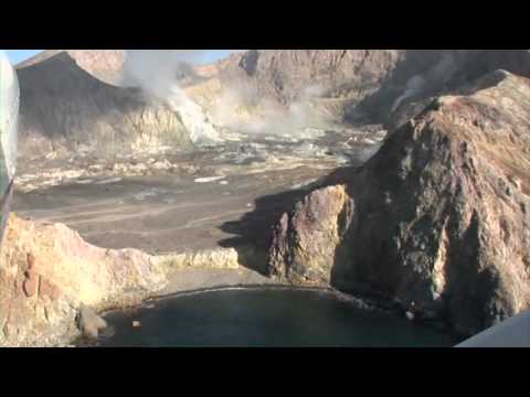 White Island, New Zealand. Scenic flight over an active marine volcano