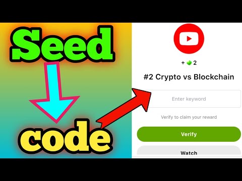 Seed new video code| #2 crypto vs Blockchain| #2 crypto vs Blockchain answer|seed new video code