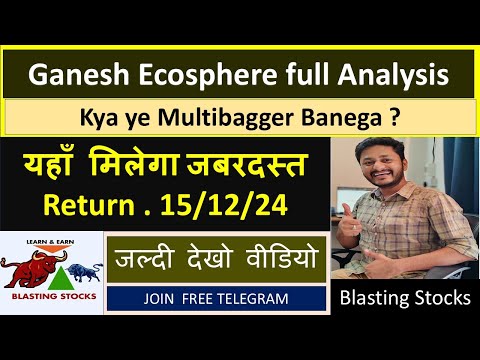 Ganesh Ecosphere Share Analysis. #ganecos #textilestocks #multibagger #undervaluedstocks #share