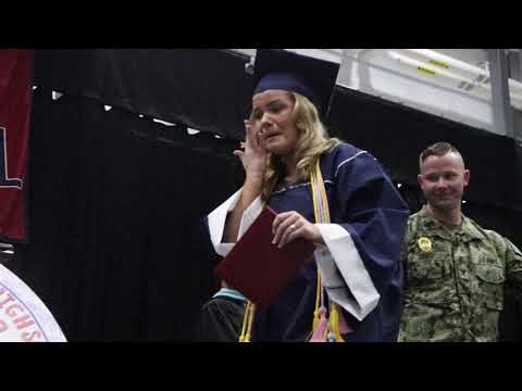 NMRHS graduate Madison Davis got her diploma from her brother Navy Petty Officer Zachary Davis