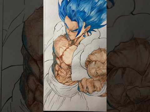 Drawing gogeta from dragon ball ❤️✍🏻 #shorts #goku