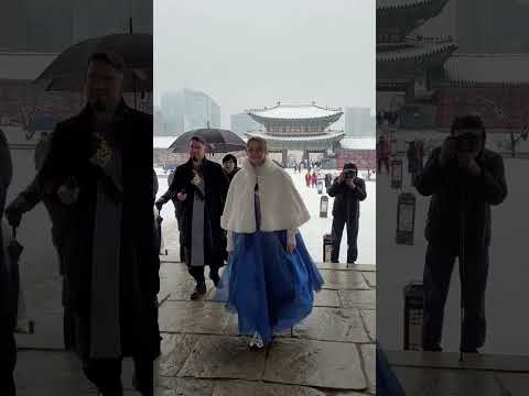 경복궁 한복과 폭설의 조화, Gyeongbokgung, Hanbok, Snow