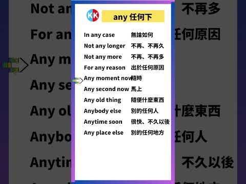 【零基礎英文短語】any 任何 #英文  #英文短語 #常見短語 #基礎英文短語 #跟讀英文單詞 #英文聽力