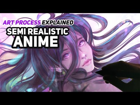 Semi Realistic Anime Inspired Art Style [PROCESS EXPLAINED]