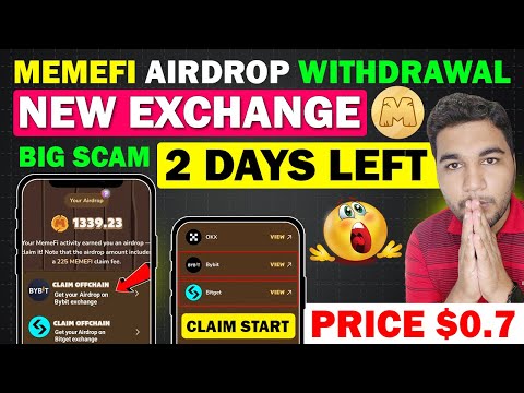 Memefi Airdrop Withdrawal On Bybit, Bitget Exchange | Memefi New Update || Memefi Price Prediction