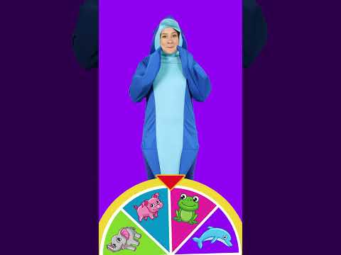 Spin the magic Wheel of Animals! 🐷🐬🐘 What will Alyssa be next? #shorts #kidsvideos #toddlers