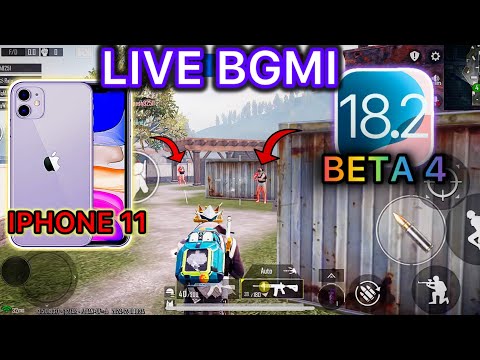 IOS 18.2  BETA 4 GAMING LIVE ( BGMI 3.5 UPDATE )