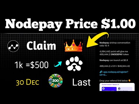 Nodepay $1 Dollar Price Update & Last  Tasks $500 Finally withdraw updates