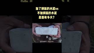 加了钢筋的水泥vs不加钢筋的水泥，差距有多大？ #shorts #科普 #涨知识