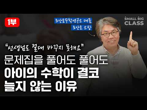 수학 사교육 시킬 때, 부모님들의 가장 흔한 치명적 실수 | 조안호 소장 1부