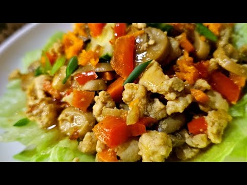 Stir-Fry Chicken In A Bed Of Lettuce