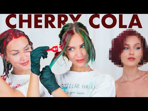 trying the famous CHERRY COLA hair color (like dua lipa)