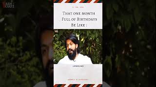 Yash Boss Family Birthdays That One Month 🍫🎂 #rockingstaryash #shorts #yash #yashboss #kgf #rocky