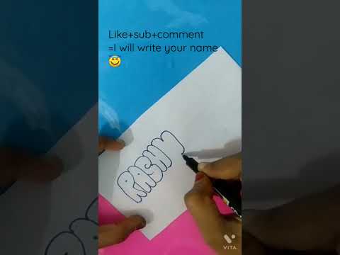 How to write RASHMITHA in bubble letters#shorts#viral#videos