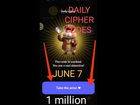 Easy code june 7 daily cipher hamster Kombat 1 million coins june 7 yt