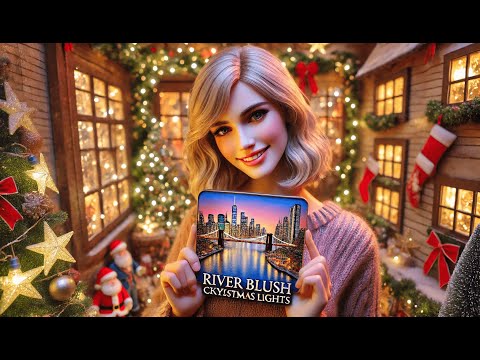 🎄 Best River Blush Skyline Christmas Lights Magnet | 44PCS Christmas Car Refrigerator Decorations ✨